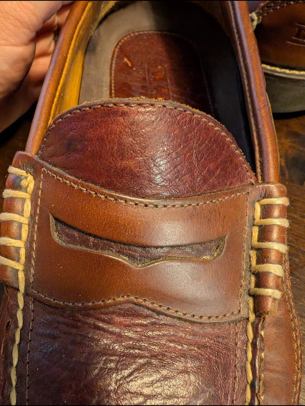 L.L. Bean Classic Brown Leather Penny Loafers, Mens 8